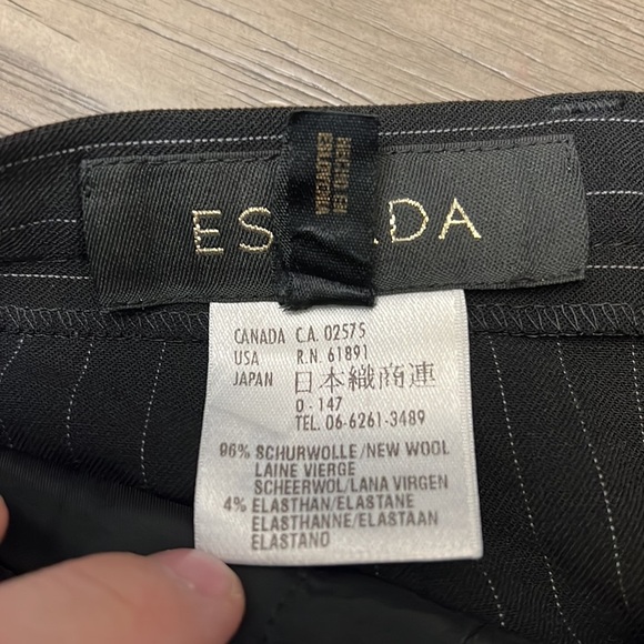 VTG ESCADA WOOL PLEATED STRIPED TROUSERS SIZE 34=4 - Picture 17 of 17